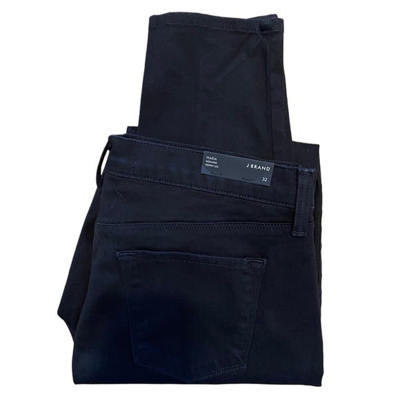 NWT J Brand Maria Size 32 High-Rise Seriously Black Skinny Leg Jeans - Picture 9 of 9